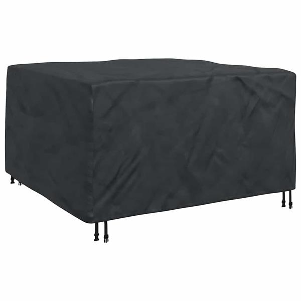 Grote foto vidaxl hoes voor tuinmeubelen zwart 150 x 150 x 75 cm 600d tuin en terras tuinmeubelen