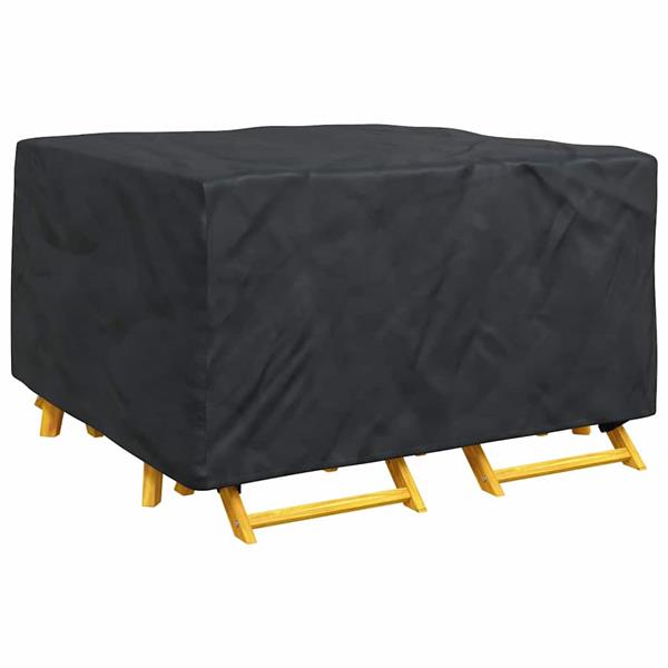 Grote foto vidaxl hoes voor tuinmeubelen zwart 150 x 150 x 75 cm 600d tuin en terras tuinmeubelen