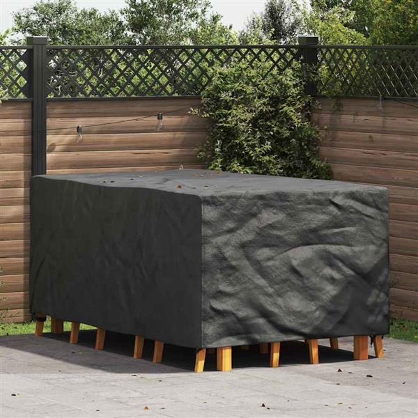Grote foto vidaxl hoes voor tuinmeubelen zwart 143 x 225 x 90 cm 210d tuin en terras tuinmeubelen