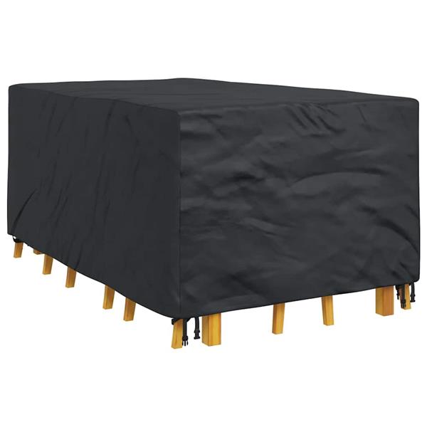 Grote foto vidaxl hoes voor tuinmeubelen zwart 143 x 225 x 90 cm 210d tuin en terras tuinmeubelen