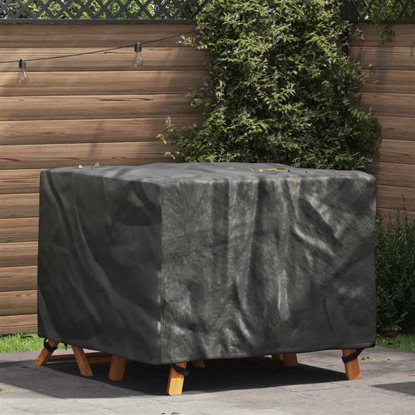 Grote foto vidaxl hoes voor tuinmeubelen zwart 100 x 100 x 70 cm 600d tuin en terras tuinmeubelen