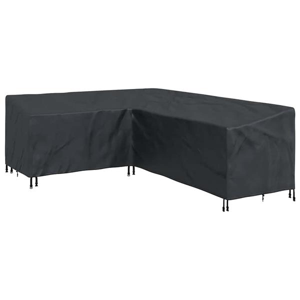 Grote foto vidaxl hoes voor tuinmeubelen zwart 260 x 210 x 80 cm 210d oxford stof tuin en terras tuinmeubelen