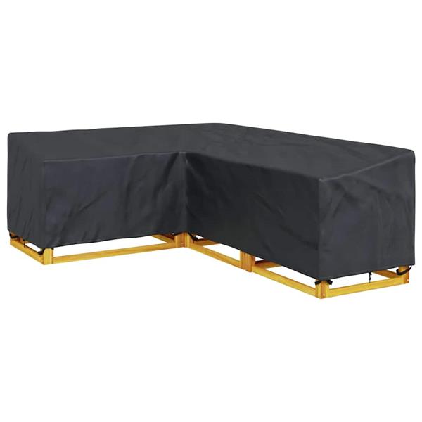 Grote foto vidaxl hoes voor tuinmeubelen zwart 260 x 210 x 80 cm 210d oxford stof tuin en terras tuinmeubelen