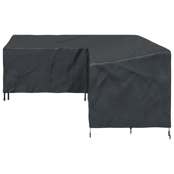 Grote foto vidaxl hoes voor tuinmeubelen zwart 260 x 210 x 80 cm 210d oxford stof tuin en terras tuinmeubelen