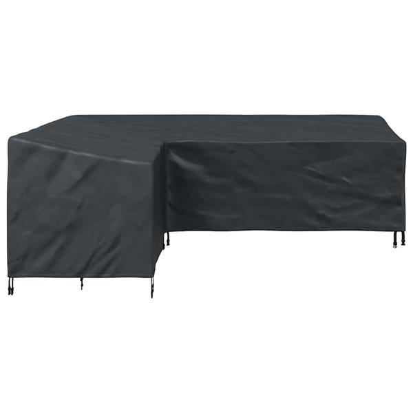 Grote foto vidaxl hoes voor tuinmeubelen zwart 260 x 210 x 80 cm 210d oxford stof tuin en terras tuinmeubelen