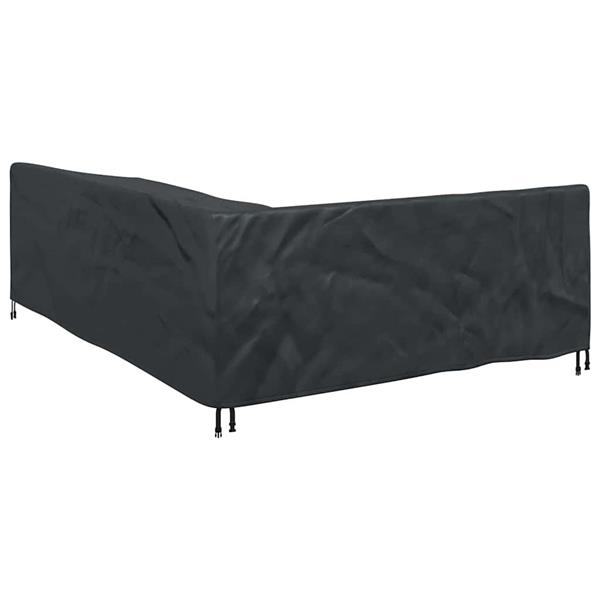 Grote foto vidaxl hoes voor tuinmeubelen zwart 260 x 210 x 80 cm 210d oxford stof tuin en terras tuinmeubelen