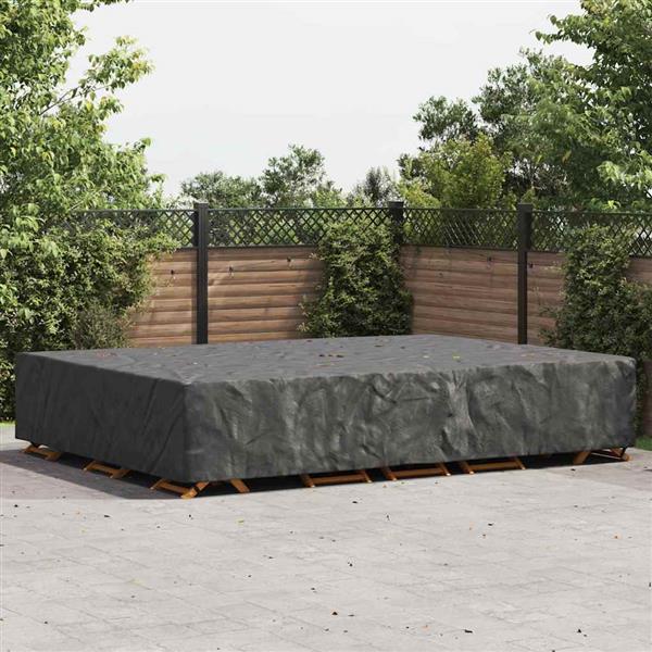 Grote foto vidaxl hoes voor tuinmeubelen zwart 350 x 260 x 90 cm 600d tuin en terras tuinmeubelen