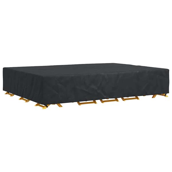 Grote foto vidaxl hoes voor tuinmeubelen zwart 350 x 260 x 90 cm 600d tuin en terras tuinmeubelen