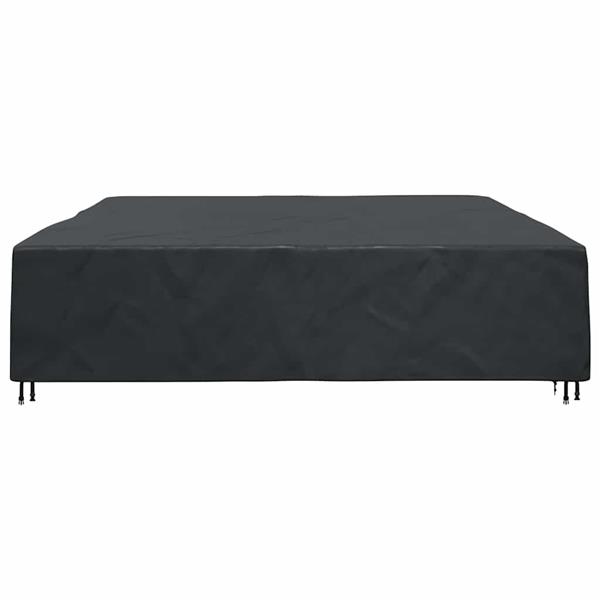 Grote foto vidaxl hoes voor tuinmeubelen zwart 350 x 260 x 90 cm 600d tuin en terras tuinmeubelen