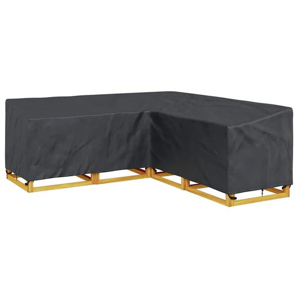 Grote foto vidaxl hoes voor tuinmeubelen zwart 235 x 235 x 80 cm 420d oxford stof tuin en terras tuinmeubelen