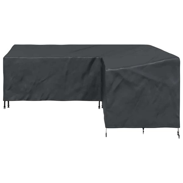Grote foto vidaxl hoes voor tuinmeubelen zwart 235 x 235 x 80 cm 420d oxford stof tuin en terras tuinmeubelen