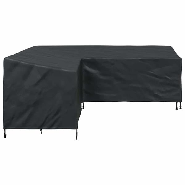 Grote foto vidaxl hoes voor tuinmeubelen zwart 235 x 235 x 80 cm 420d oxford stof tuin en terras tuinmeubelen
