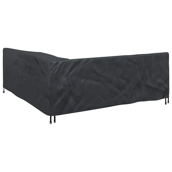 Grote foto vidaxl hoes voor tuinmeubelen zwart 235 x 235 x 80 cm 420d oxford stof tuin en terras tuinmeubelen