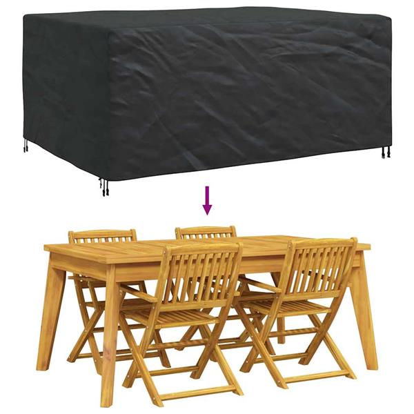 Grote foto vidaxl hoes voor tuinmeubelen zwart 240 x 180 x 100 cm 420d tuin en terras tuinmeubelen