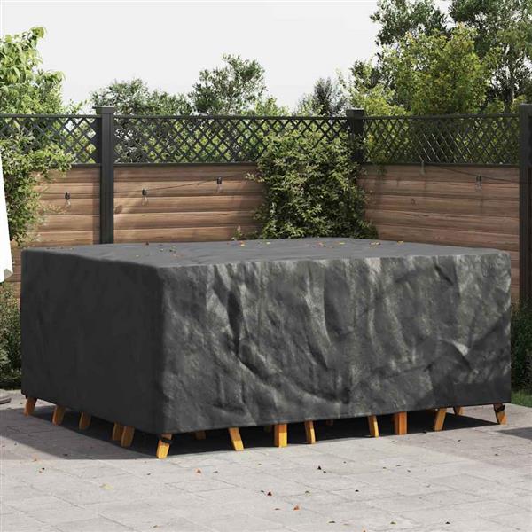 Grote foto vidaxl hoes voor tuinmeubelen zwart 240 x 190 x 90 cm 600d tuin en terras tuinmeubelen