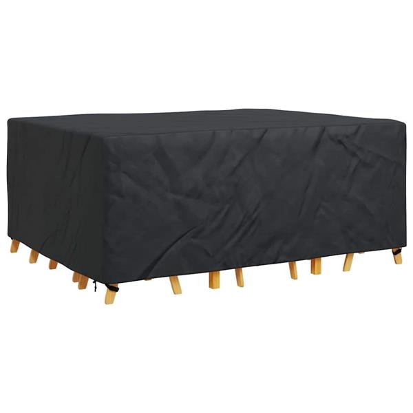 Grote foto vidaxl hoes voor tuinmeubelen zwart 240 x 190 x 90 cm 600d tuin en terras tuinmeubelen