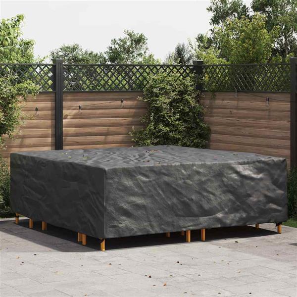 Grote foto vidaxl hoes voor tuinmeubelen zwart 220 x 220 x 70 cm 210d tuin en terras tuinmeubelen