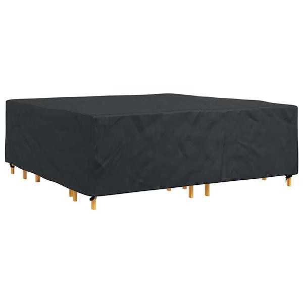 Grote foto vidaxl hoes voor tuinmeubelen zwart 220 x 220 x 70 cm 210d tuin en terras tuinmeubelen