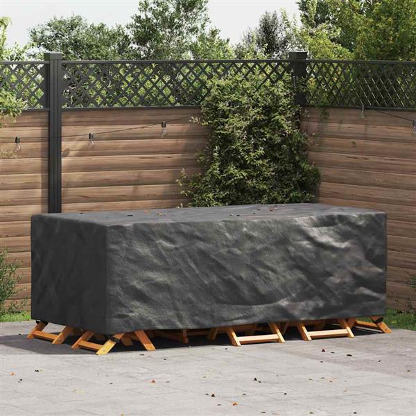 Grote foto vidaxl hoes voor tuinmeubelen zwart 220 x 110 x 70 cm 600d tuin en terras tuinmeubelen