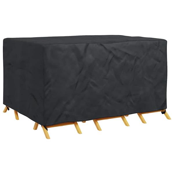 Grote foto vidaxl hoes voor tuinmeubelen zwart 180 x 150 x 85 cm 600d tuin en terras tuinmeubelen
