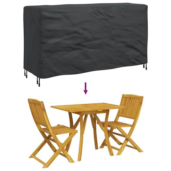 Grote foto vidaxl hoes voor tuinmeubelen zwart 180 x 70 x 90 cm 420d tuin en terras tuinmeubelen