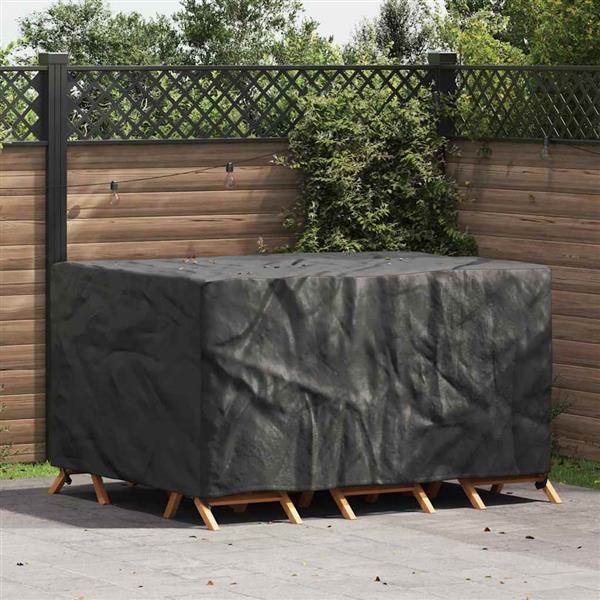 Grote foto vidaxl hoes voor tuinmeubelen zwart 180 x 120 x 74 cm 600d tuin en terras tuinmeubelen