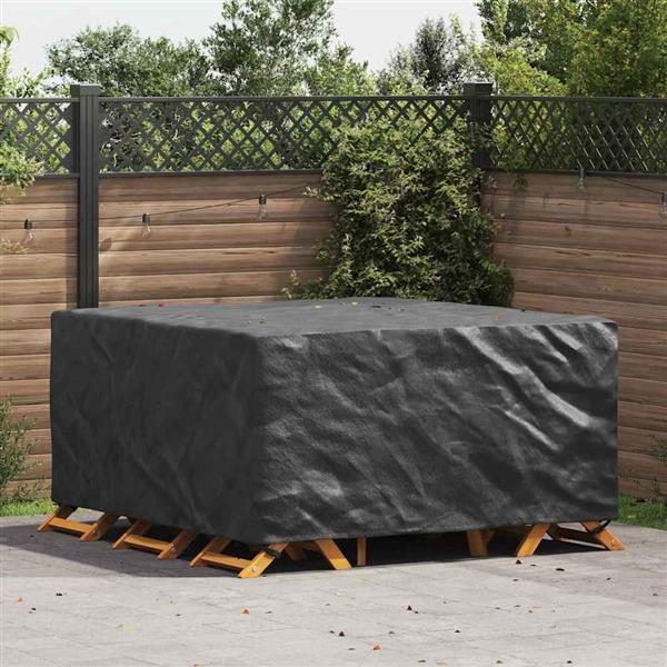 Grote foto vidaxl hoes voor tuinmeubelen zwart 180 x 190 x 85 cm 210d tuin en terras tuinmeubelen