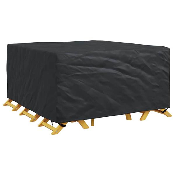 Grote foto vidaxl hoes voor tuinmeubelen zwart 180 x 190 x 85 cm 210d tuin en terras tuinmeubelen