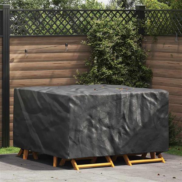 Grote foto vidaxl hoes voor tuinmeubelen zwart 150 x 150 x 75 cm 210d tuin en terras tuinmeubelen