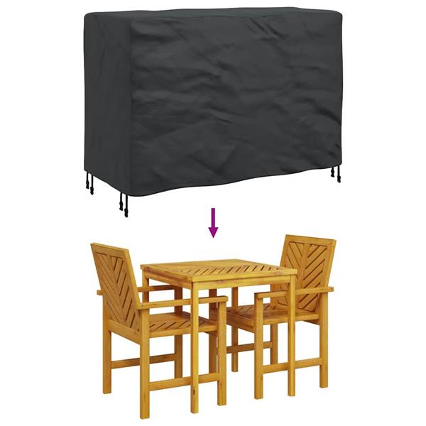 Grote foto vidaxl hoes voor tuinmeubelen zwart 140 x 70 x 90 cm 210d tuin en terras tuinmeubelen