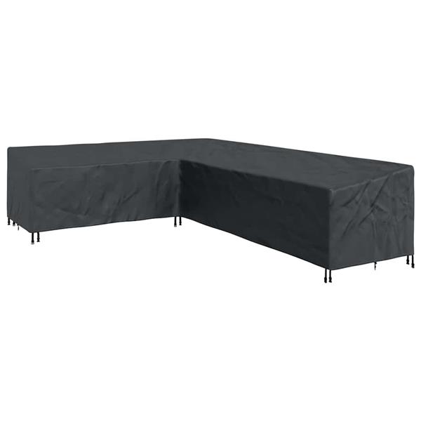 Grote foto vidaxl hoes voor tuinmeubelen zwart 355 x 275 x 80 cm 420d oxford stof tuin en terras tuinmeubelen