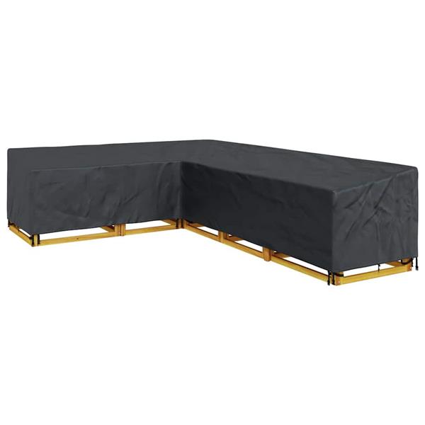Grote foto vidaxl hoes voor tuinmeubelen zwart 355 x 275 x 80 cm 420d oxford stof tuin en terras tuinmeubelen