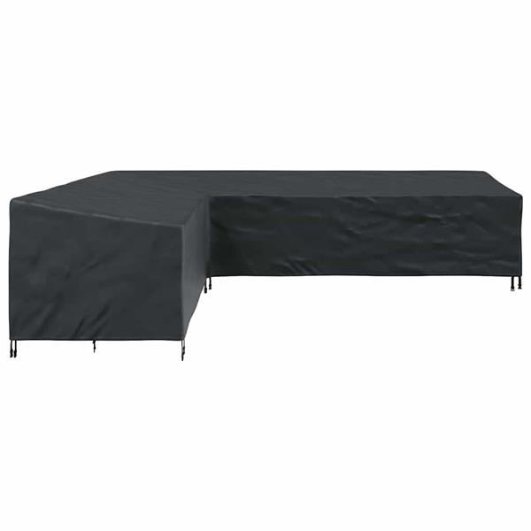 Grote foto vidaxl hoes voor tuinmeubelen zwart 355 x 275 x 80 cm 420d oxford stof tuin en terras tuinmeubelen