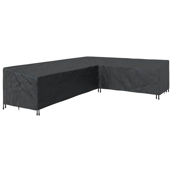 Grote foto vidaxl hoes voor tuinmeubelen zwart 355 x 275 x 80 cm 210d oxford stof tuin en terras tuinmeubelen