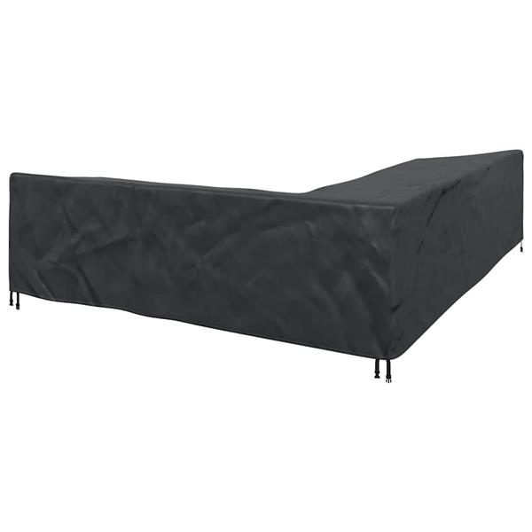 Grote foto vidaxl hoes voor tuinmeubelen zwart 355 x 275 x 80 cm 210d oxford stof tuin en terras tuinmeubelen