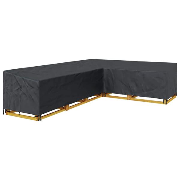 Grote foto vidaxl hoes voor tuinmeubelen zwart 330 x 255 x 80 cm 420d oxford stof tuin en terras tuinmeubelen