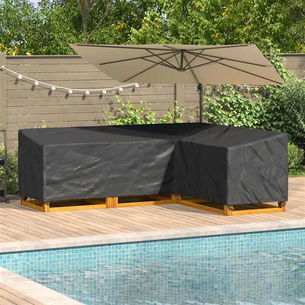 Grote foto vidaxl hoes voor tuinmeubelen zwart 250 x 180 x 80 cm 600d oxford stof tuin en terras tuinmeubelen