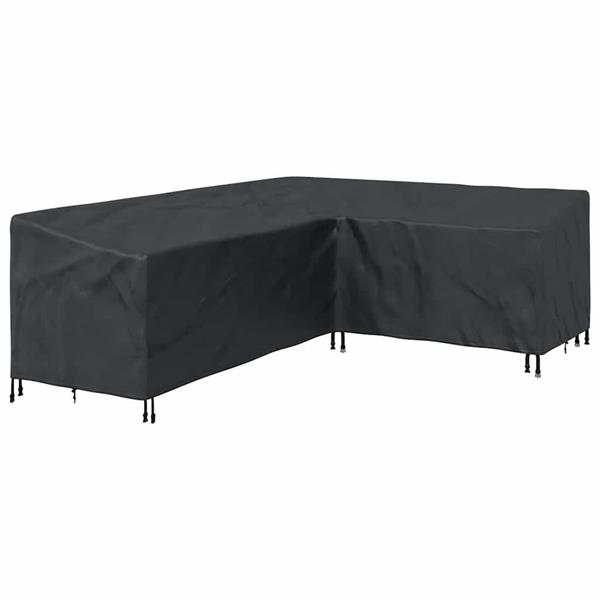 Grote foto vidaxl hoes voor tuinmeubelen zwart 250 x 180 x 80 cm 600d oxford stof tuin en terras tuinmeubelen