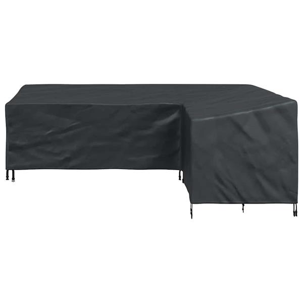 Grote foto vidaxl hoes voor tuinmeubelen zwart 250 x 180 x 80 cm 600d oxford stof tuin en terras tuinmeubelen