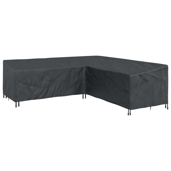 Grote foto vidaxl hoes voor tuinmeubelen zwart 255 x 255 x 80 cm 420d oxford stof tuin en terras tuinmeubelen
