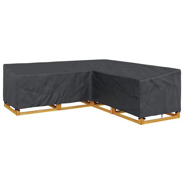 Grote foto vidaxl hoes voor tuinmeubelen zwart 255 x 255 x 80 cm 420d oxford stof tuin en terras tuinmeubelen