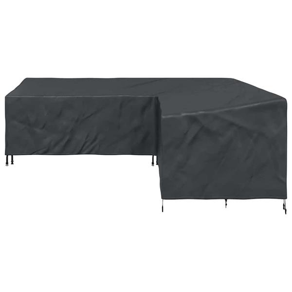 Grote foto vidaxl hoes voor tuinmeubelen zwart 255 x 255 x 80 cm 420d oxford stof tuin en terras tuinmeubelen
