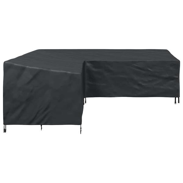 Grote foto vidaxl hoes voor tuinmeubelen zwart 255 x 255 x 80 cm 420d oxford stof tuin en terras tuinmeubelen