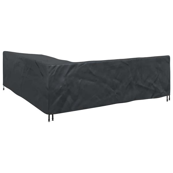 Grote foto vidaxl hoes voor tuinmeubelen zwart 255 x 255 x 80 cm 420d oxford stof tuin en terras tuinmeubelen