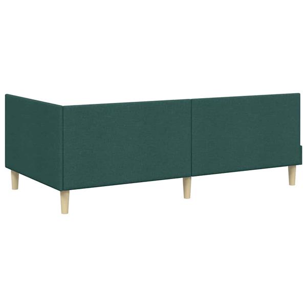 Grote foto vidaxl hoekbedframe anders met hoofdeinde donkergroen 90 x 200 cm antiek en kunst stoelen en banken