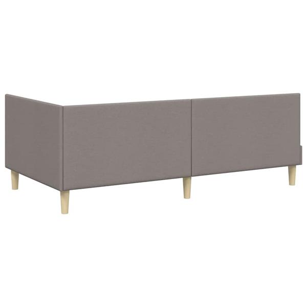 Grote foto vidaxl hoekbedframe taupe 80 x 200 cm stof en ge mproviseerd hout antiek en kunst stoelen en banken