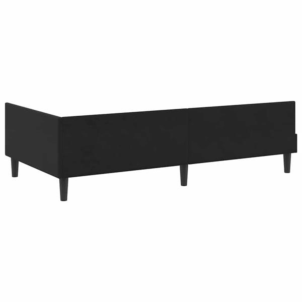 Grote foto vidaxl hoekbedframe zwart 90 x 200 cm velvet en engineered hout antiek en kunst stoelen en banken