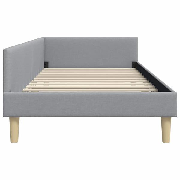 Grote foto vidaxl hoek bed frame lichtgrijs 90 x 190 cm stof en geengineerd hout antiek en kunst stoelen en banken