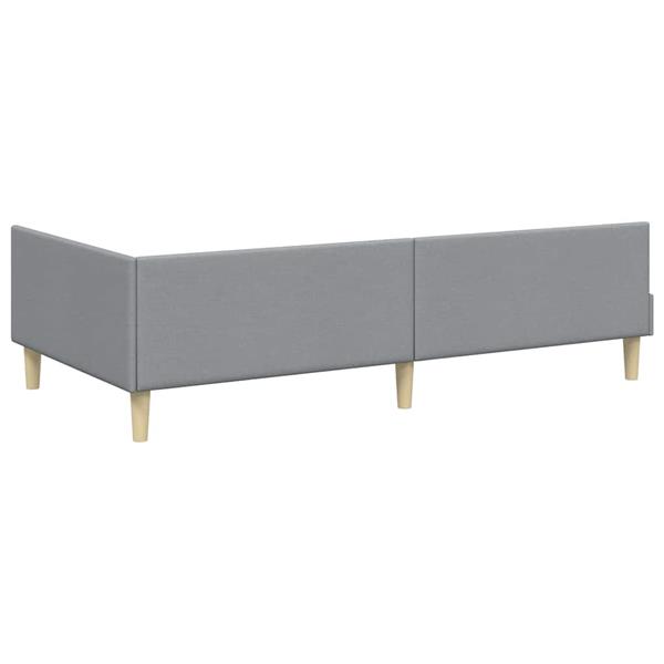 Grote foto vidaxl hoek bed frame lichtgrijs 80 x 200 cm stof en geengineerd hout antiek en kunst stoelen en banken