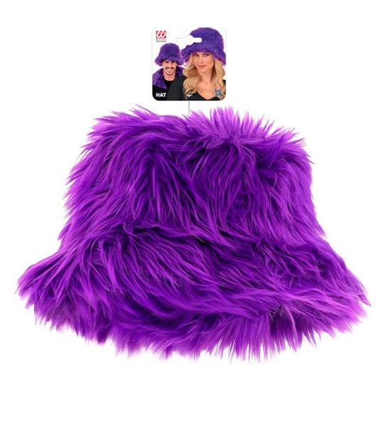 Grote foto bucket hat pluche paars verzamelen overige verzamelingen